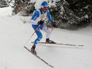 Salice Skier in woods